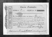 Cédulas de crédito sobre o pagamento dos oficiais do Regimento de Cavalaria 4, durante a 4ª época, no período da Guerra Peninsular.