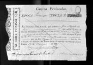 Processos sobre cédulas de crédito do pagamento dos oficiais, sargentos e praças do Regimento de Artilharia 1, durante o período da Guerra Peninsular.
