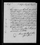 Ofício de Manuel de Brito Mouzinho para Ildefonso Leopoldo Bayard sobre as licenças e vencimentos de Guilherme Gordon, capitão do Regimento de Infantaria 10.