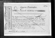 Processos sobre cédulas de crédito do pagamento dos soldados do Regimento de Cavalaria 4, durante o período da Guerra Peninsular (letra M).