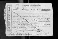 Processos sobre cédulas de crédito do pagamento dos sargentos e praças do Regimento de Artilharia 4, durante o período da Guerra Peninsular.