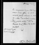 Correspondência do conde de Barbacena, do Regimento de Cavalaria 1 para o conde Sampaio sobre administração, remonta, "Mapa das rações de forragem, que se deviam receber, que se receberam e que se deixaram de receber no mês de Novembro...", fornecimento do fardamento ao Depósito Geral da Cavalaria, solípedes, forragens, "Relação dos homens do depóstio do Regimento de Cavalaria 10 que podem marchar a pé para o regimento", autorização para venda de cavalo, relação de todos os indivíduos que existem no Depósito de Alcântara, relação dos homens incapazes do Depósito de Lisboa e transportes.