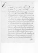 Correspondência de D. Miguel Pereira Forjaz, ministro e secretário de Estado dos Negócios da Guerra, para D. Evaristo Peres de Castro sobre um requerimento de restituição de uma embarcação e sobre um ofício pedindo a dispensa militar de três espanhois.