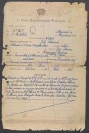 João Feliciano - Soldado nº 834 - Regimento de Infantaria 1
