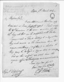 Correspondência de Ricardo Blunt, comandante do Depósito de Recrutas, para Benjamim D'Urban, Quartel-Mestre general, sobre relações de pessoal, de armas e uniformes, abastecimentos, deslocamentos de recrutas e seus itinerários.