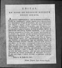 Edital da Junta Provisional do Supremo Governo sobre o pedido de entrega voluntária de cavalos nos regimentos de cavalaria em formação no Porto, Braga, Viseu e Chaves.