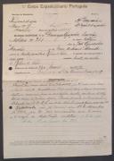 Domingos Gonçalves Sanches - Soldado - Regimento de Infantaria nº19