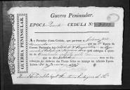 Cédulas de crédito sobre o pagamento das praças do Regimento de Cavalaria 12, durante a 4ª  época, no período da Guerra Peninsular.