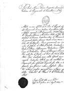 Atestado passado pelo capitão João Pinto Álvares Pereira,  comandante interino do Regimento de Cavalaria nº 6, acerca do assento que consta no livro de registo do regimento sobre o 1º sargento, Joaquim Ferreira Monteiro.