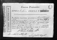 Cédulas de crédito sobre o pagamento dos oficiais do Batalhão de Artilheiros Condutores, durante a época de Vitória, no período da Guerra Peninsular.