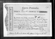 Cédulas de crédito sobre o pagamento dos soldados, sargentos e trombetas do Regimento de Cavalaria 4, durante a 5ª época, no período da Guerra Peninsular.