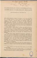 Padroeiros dos regimentos, confrarias e irmandades militares: apontamentos militares
