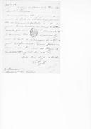 Carta (cópia) do duque Wellington para D. Miguel Pereira Forjaz, ministro e secretário de Estado dos Negócios da Guerra, sobre uma carta do conde de Viomenil acerca do pedido de uns certificados.
