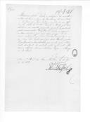 Ofício (cópia) do marquesa de Loulé para Francisco António Raposo sobre a entrega da chave de uma cavalaria.