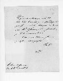 Carta de Domicília Máxima de Castilho dirigida a D. Miguel Pereira Forjaz, secretário de Estado dos Negócios da Guerra, sobre correspondência enviada para o Rio de Janeiro.