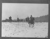 Cavalaria em zona com neve.