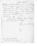 Ofícios do conde de São Lourenço para João Galvão Mexia de Sousa Mascarenhas sobre o vencimento do major António Maria Henriques de Sousa, do Regimento de Cavalaria de Chaves.