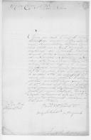 Carta de Jacinto Pais de Melo para o barão de Carové sobre a administração de munições de boca. 