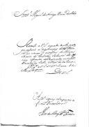 Recibos assinados por António Vieira Guedes e D. João de Sousa comprovativos do envio de relações dos oficiais reformados.