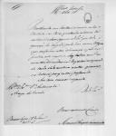 Ofício de Manuel José Sarmento para António de Araújo de Azevedo, secretário de Estado dos Negócios da Guerra, remetendo um bilhete e cartas. 