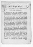 Proclamação por parte de Espanha ao povo português incitando à revolta contra os invasores franceses.
