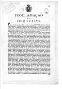 Proclamação de João de Almeida Ribeiro, juíz do povo, sobre a insurreição do povo contra os invasores franceses.