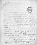 Carta de J. de Kappy para João de Almeida de Melo e Castro, secretário de Estado dos Negócios da Guerra, pedindo que lhe seja feito um pagamento que ficara em dívida a seu pai, entretanto falecido.