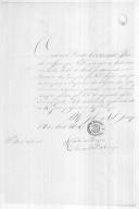 Carta do marechal-de-campo conde de Aveiras para o barão de Carové acusando a recepção do aviso sobre itinerários para inspecção dos regimentos.