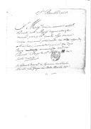 Aviso de Sua Majestade para Pedro Gonçalves Cordeiro acerca da prisão de Jerónimo de Saldanha Marinho e de Gaspar Vaz Roxo Mouzinho.