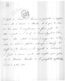 Carta do conde de Sauran para Cavaleiro de Miranda  e de Gian Tibéri Pacca, camareiro secreto de Sua Majestade, sobre  D. Alexandre de Sousa, embaixador em Roma em serviço na Santa Sé, dirigidas ao Príncipe Regente de Portugal.
