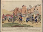A praça de Badajoz tomada de assalto aos franceses pelo exército aliado em abril de 1812