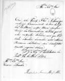 Carta do tenente-general Martinho de Sousa de Albuquerque e Alte, governador de São  Julião da Barra, para o visconde de Anadia, secretário de Estado dos Negócios da Guerra, solicitando ordens para despesas de alimentação do preso que se encontra naquela fortaleza.